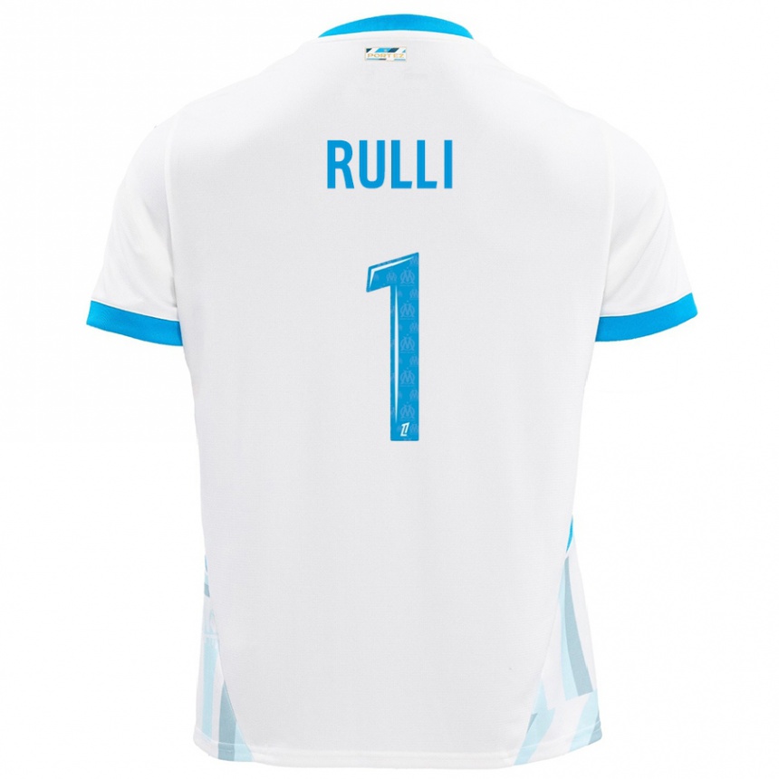 Niño Fútbol Camiseta Gerónimo Rulli #1 Blanco Azul Cielo 1ª Equipación 2024/25 Perú