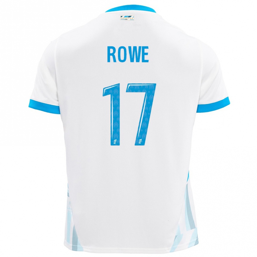 Niño Fútbol Camiseta Jonathan Rowe #17 Blanco Azul Cielo 1ª Equipación 2024/25 Perú