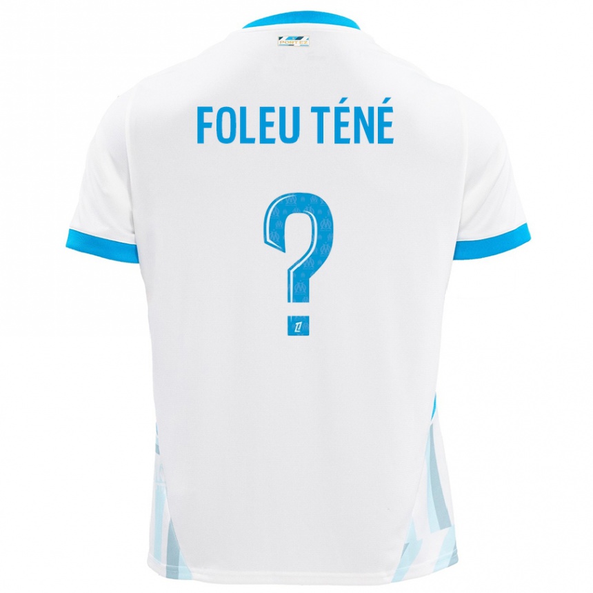 Niño Fútbol Camiseta Krys Foleu Téné #0 Blanco Azul Cielo 1ª Equipación 2024/25 Perú