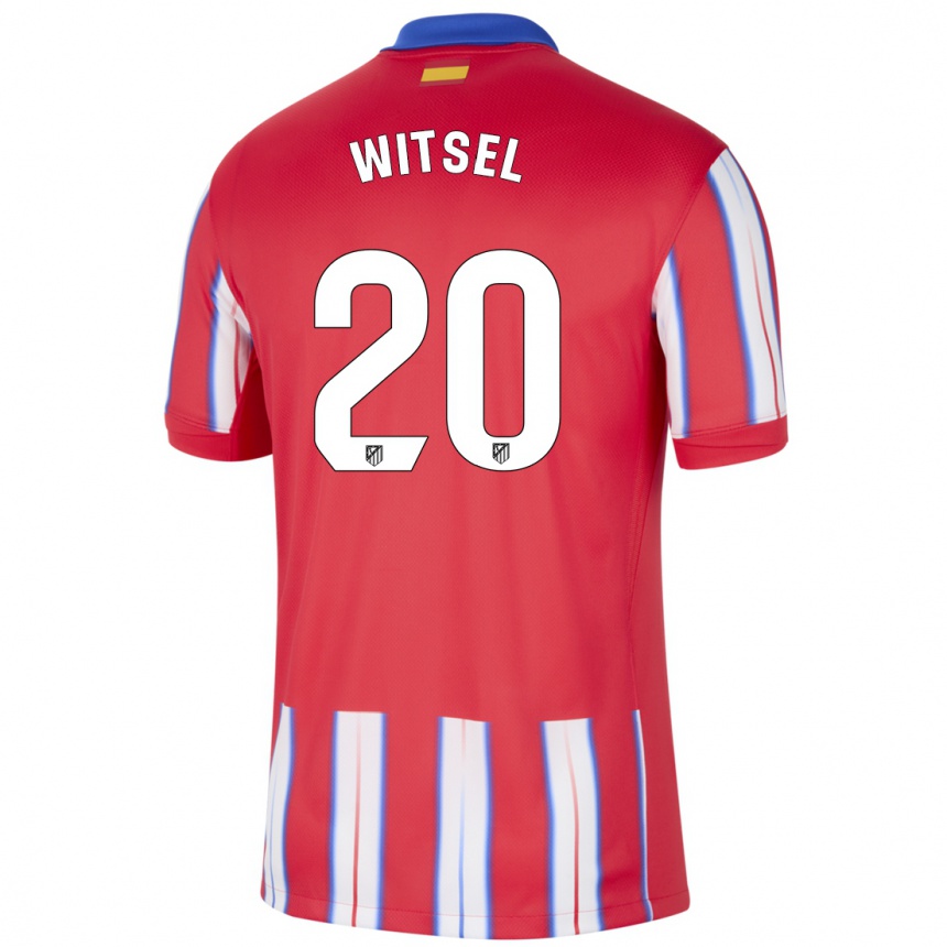 Niño Fútbol Camiseta Axel Witsel #20 Rojo Blanco Azul 1ª Equipación 2024/25 Perú