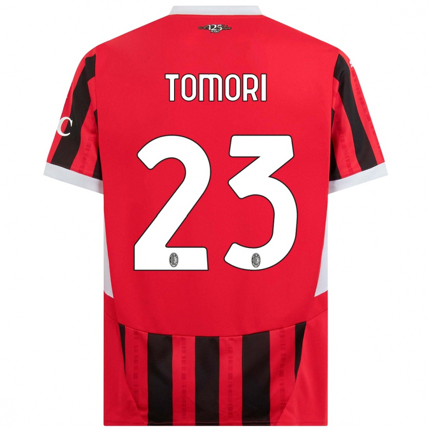 Niño Fútbol Camiseta Fikayo Tomori #23 Rojo Negro 1ª Equipación 2024/25 Perú