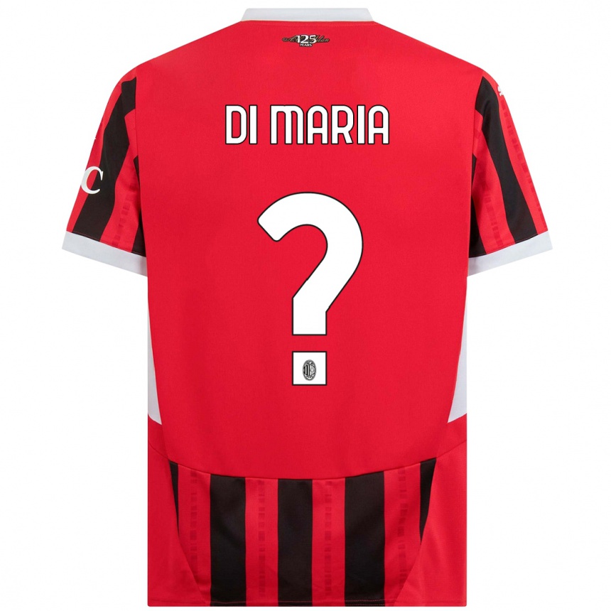 Niño Fútbol Camiseta Alessandro Di Maria #0 Rojo Negro 1ª Equipación 2024/25 Perú