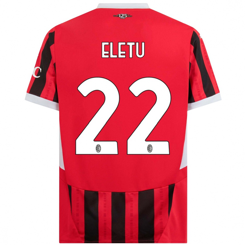 Niño Fútbol Camiseta Victor Eletu #22 Rojo Negro 1ª Equipación 2024/25 Perú