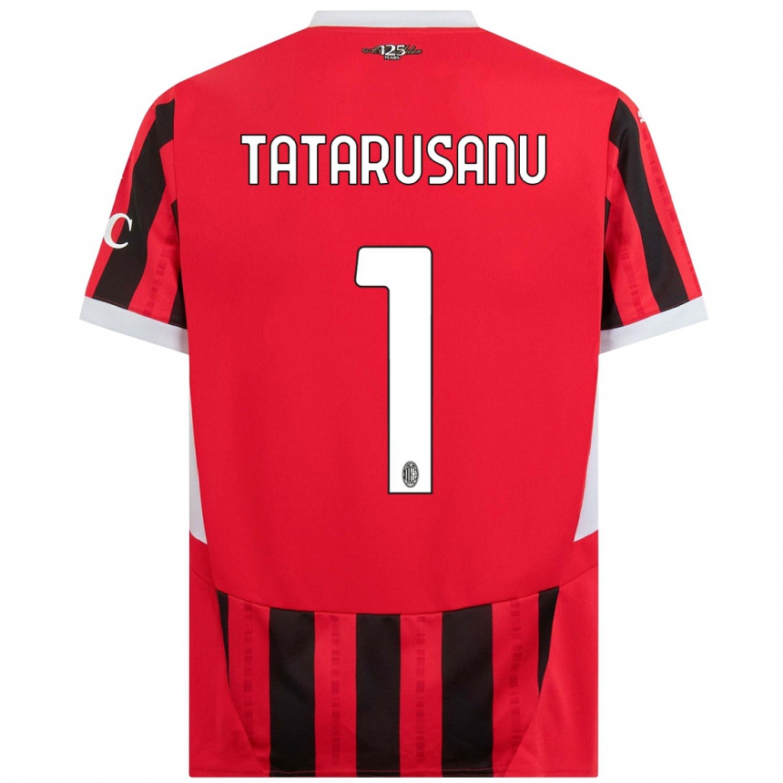 Niño Fútbol Camiseta Ciprian Tatarusanu #1 Rojo Negro 1ª Equipación 2024/25 Perú