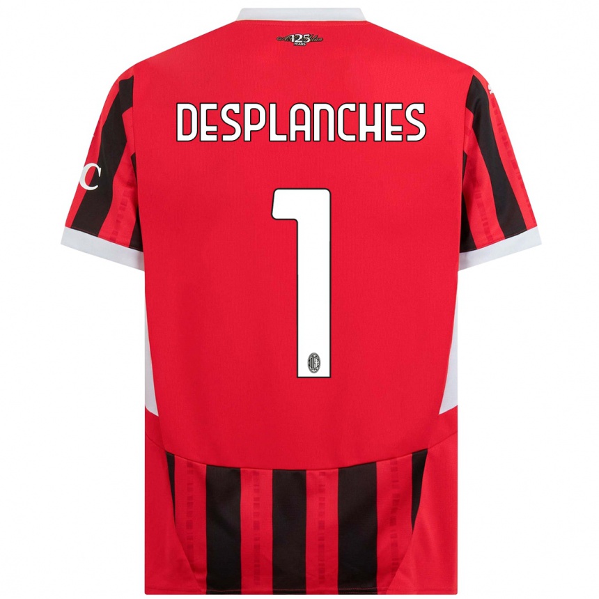 Niño Fútbol Camiseta Sebastiano Desplanches #1 Rojo Negro 1ª Equipación 2024/25 Perú