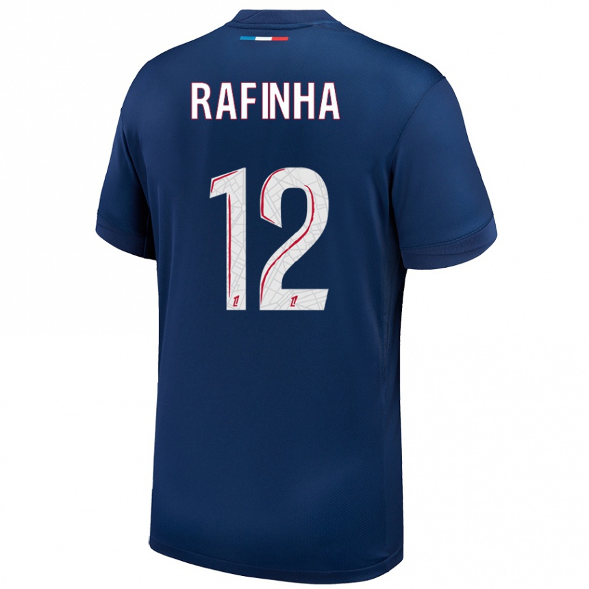 Niño Fútbol Camiseta Rafinha #12 Azul Marino Blanco 1ª Equipación 2024/25 Perú