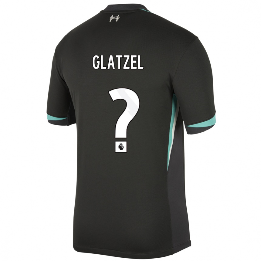 Niño Fútbol Camiseta Paul Glatzel #0 Negro Antracita Blanco 2ª Equipación 2024/25 Perú