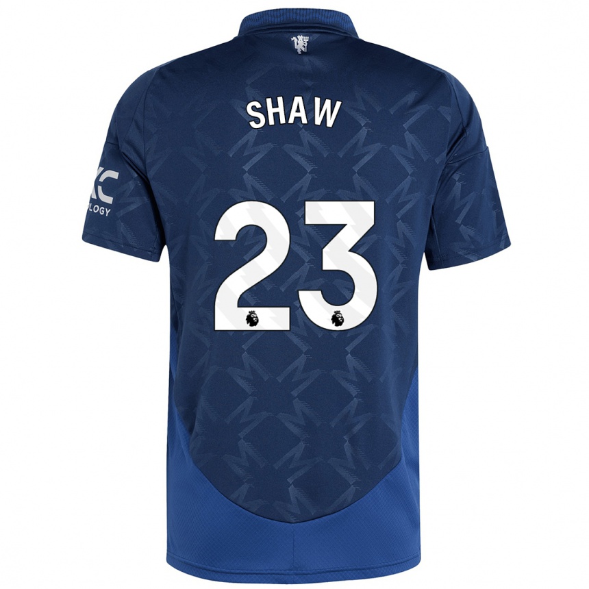 Niño Fútbol Camiseta Luke Shaw #23 Índigo 2ª Equipación 2024/25 Perú