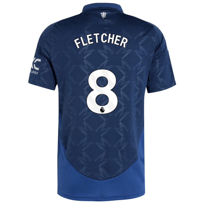 Niño Fútbol Camiseta Tyler Fletcher #8 Índigo 2ª Equipación 2024/25 Perú