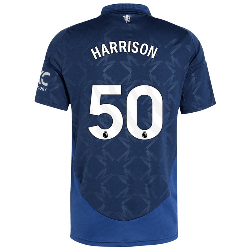 Niño Fútbol Camiseta Elyh Harrison #50 Índigo 2ª Equipación 2024/25 Perú