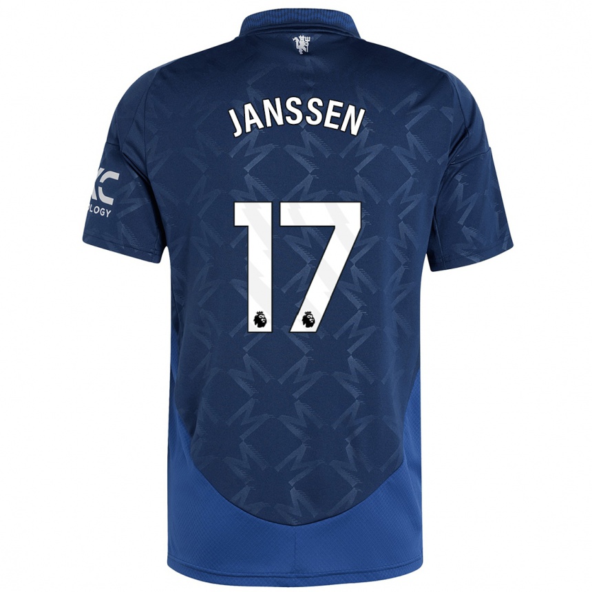 Niño Fútbol Camiseta Dominique Janssen #17 Índigo 2ª Equipación 2024/25 Perú