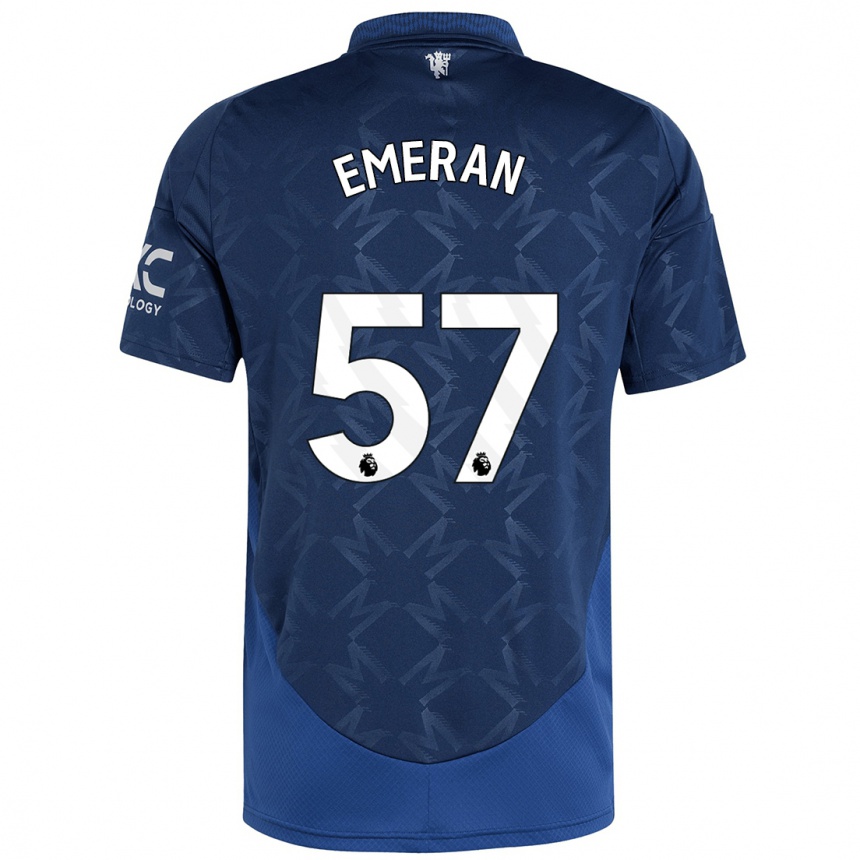 Niño Fútbol Camiseta Noam Emeran #57 Índigo 2ª Equipación 2024/25 Perú