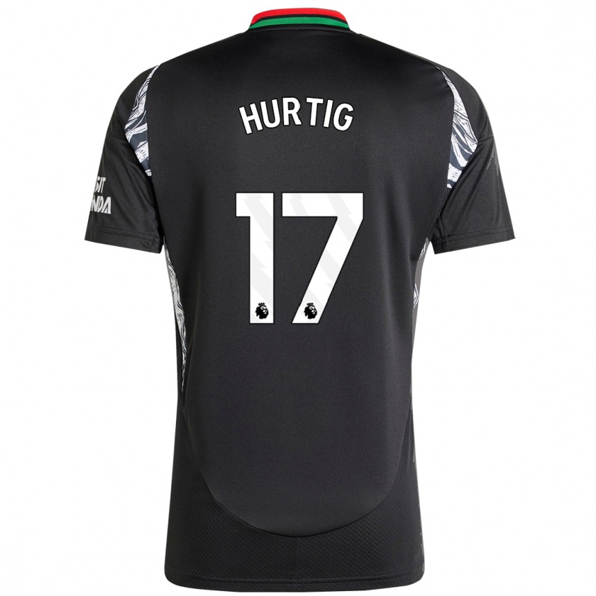 Niño Fútbol Camiseta Lina Hurtig #17 Negro 2ª Equipación 2024/25 Perú