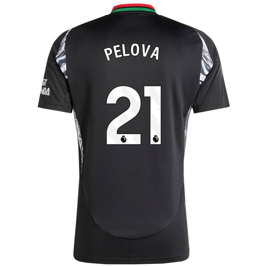 Niño Fútbol Camiseta Victoria Pelova #21 Negro 2ª Equipación 2024/25 Perú