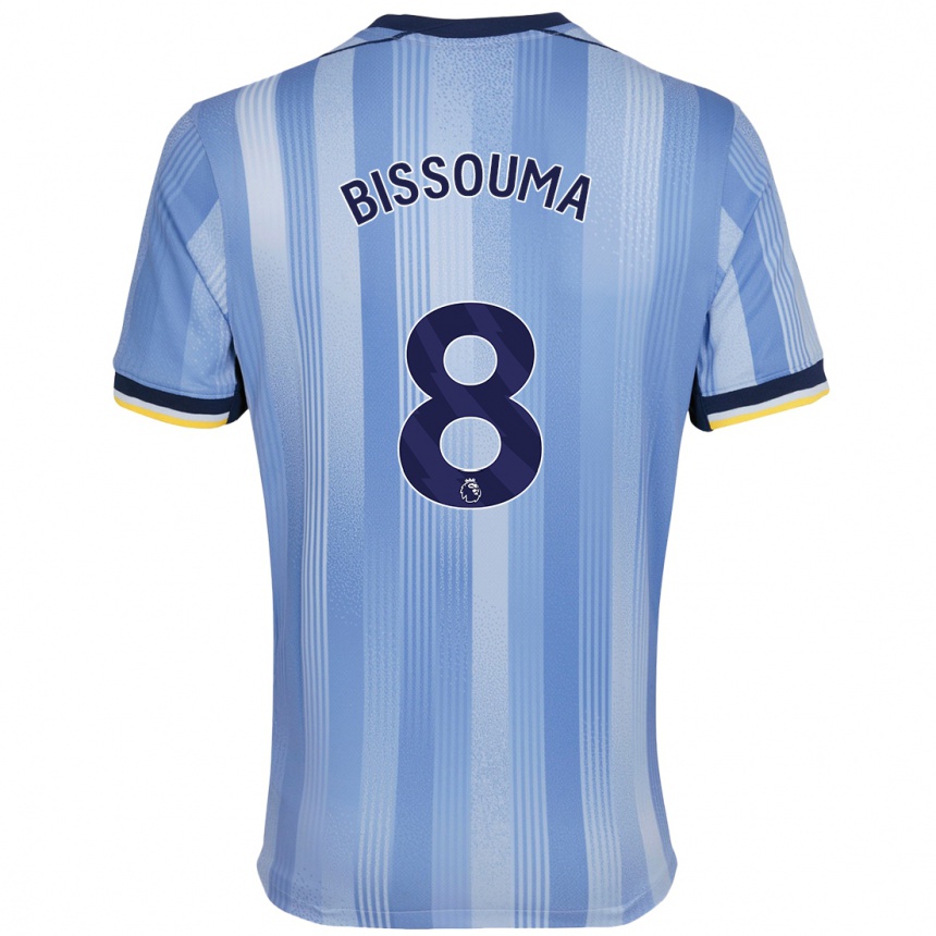 Niño Fútbol Camiseta Yves Bissouma #8 Azul Claro 2ª Equipación 2024/25 Perú