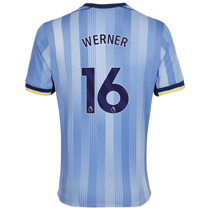 Niño Fútbol Camiseta Timo Werner #16 Azul Claro 2ª Equipación 2024/25 Perú