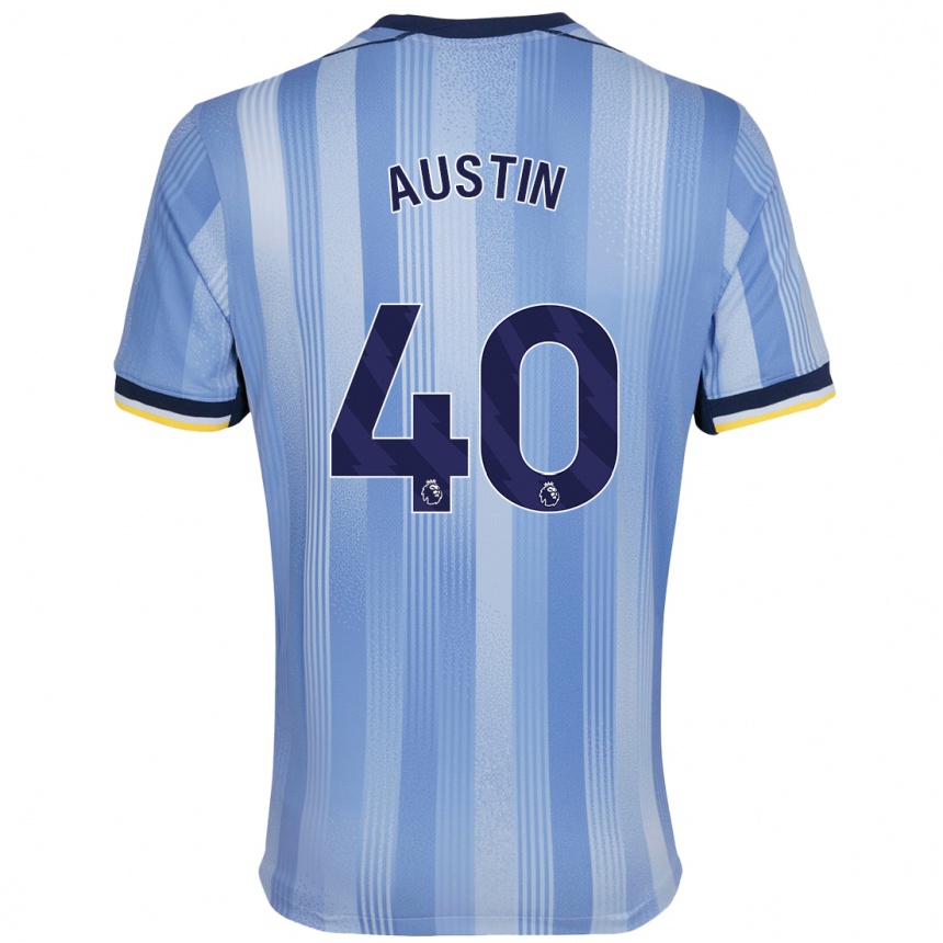 Niño Fútbol Camiseta Brandon Austin #40 Azul Claro 2ª Equipación 2024/25 Perú