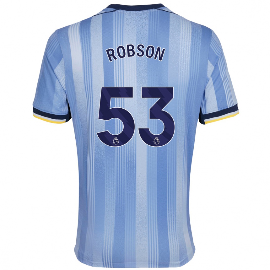 Niño Fútbol Camiseta Max Robson #53 Azul Claro 2ª Equipación 2024/25 Perú