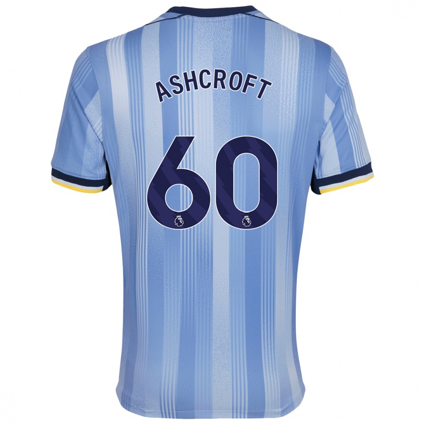 Niño Fútbol Camiseta Tyrell Ashcroft #60 Azul Claro 2ª Equipación 2024/25 Perú