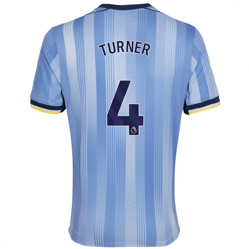 Niño Fútbol Camiseta Amy Turner #4 Azul Claro 2ª Equipación 2024/25 Perú