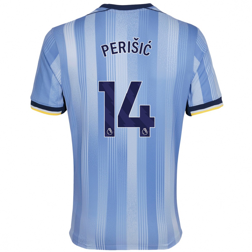 Niño Fútbol Camiseta Ivan Perisic #14 Azul Claro 2ª Equipación 2024/25 Perú