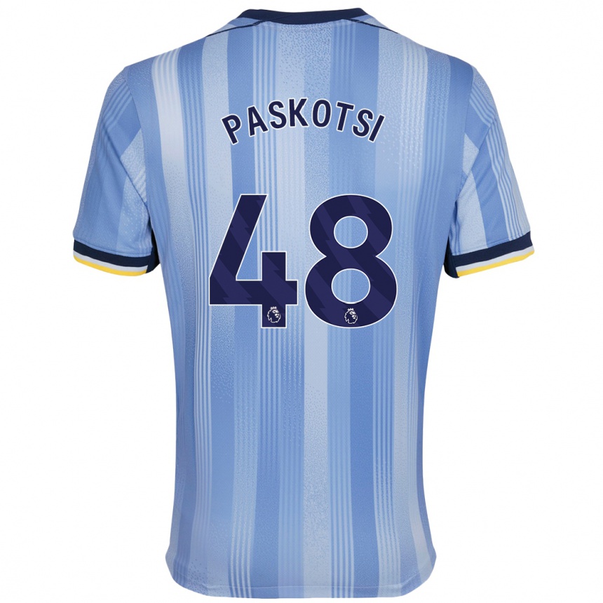 Niño Fútbol Camiseta Maksim Paskotsi #48 Azul Claro 2ª Equipación 2024/25 Perú