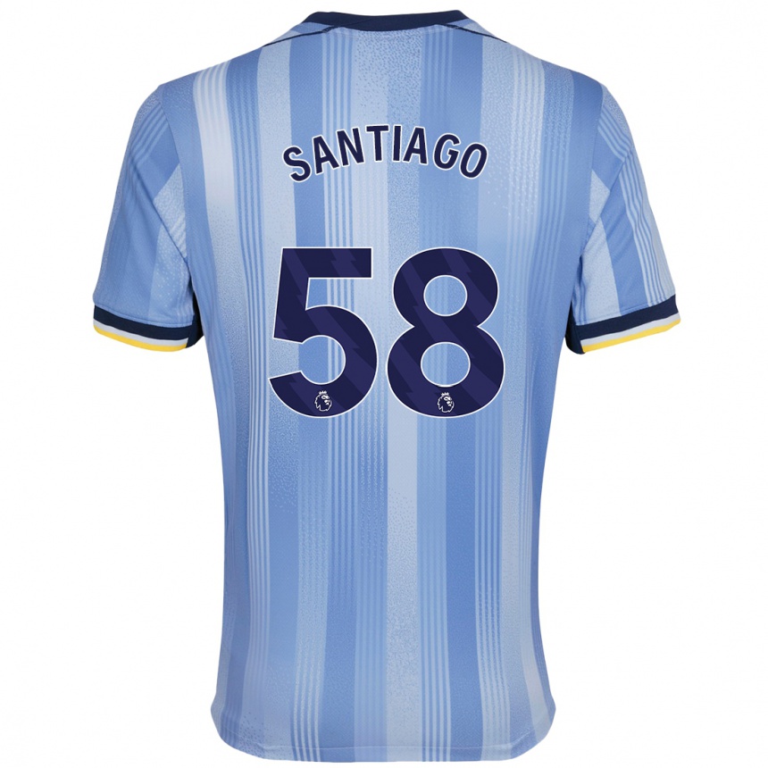 Niño Fútbol Camiseta Yago Santiago #58 Azul Claro 2ª Equipación 2024/25 Perú