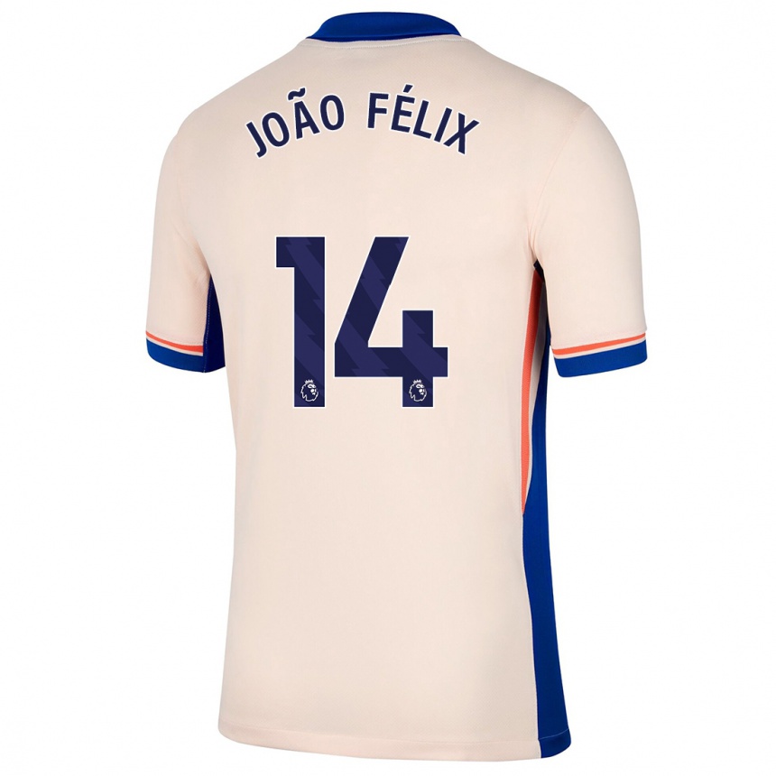 Niño Fútbol Camiseta Joao Felix #14 Beige Claro 2ª Equipación 2024/25 Perú