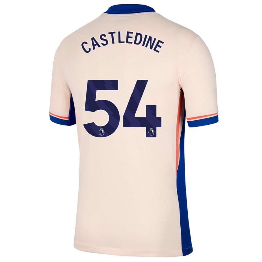 Niño Fútbol Camiseta Leo Castledine #54 Beige Claro 2ª Equipación 2024/25 Perú