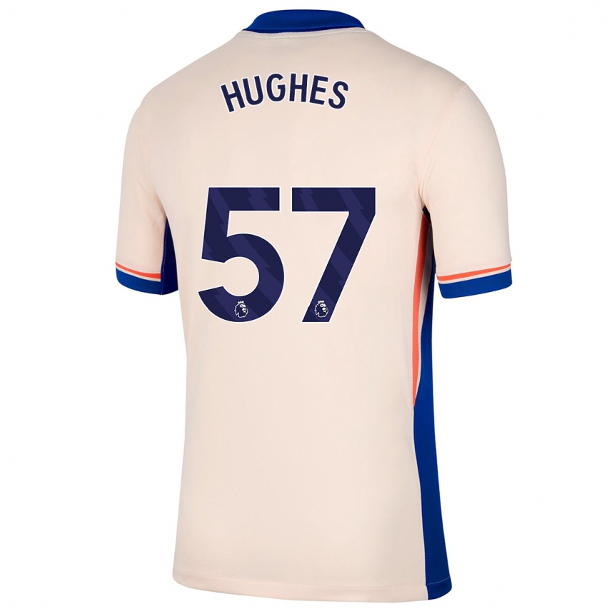 Niño Fútbol Camiseta Brodi Hughes #57 Beige Claro 2ª Equipación 2024/25 Perú