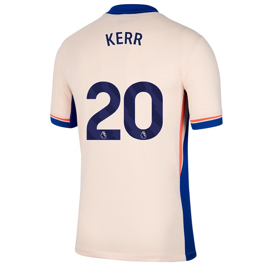 Niño Fútbol Camiseta Sam Kerr #20 Beige Claro 2ª Equipación 2024/25 Perú