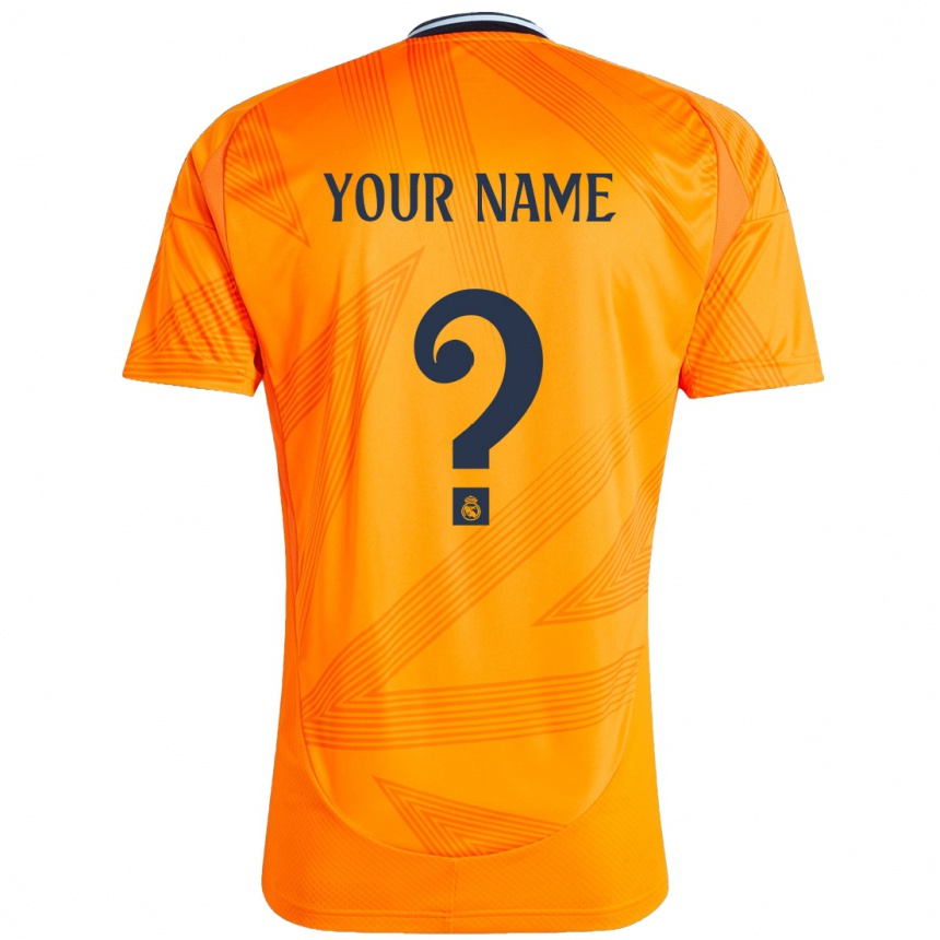 Niño Fútbol Camiseta Su Nombre #0 Naranja 2ª Equipación 2024/25 Perú