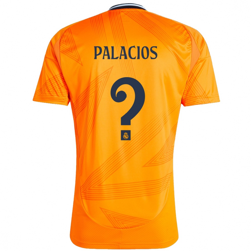 Niño Fútbol Camiseta Cesar Palacios #0 Naranja 2ª Equipación 2024/25 Perú