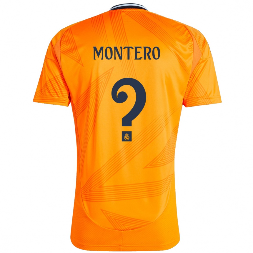 Niño Fútbol Camiseta Ruben Montero #0 Naranja 2ª Equipación 2024/25 Perú