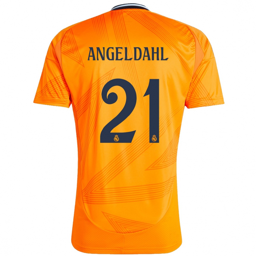 Niño Fútbol Camiseta Filippa Angeldahl #21 Naranja 2ª Equipación 2024/25 Perú