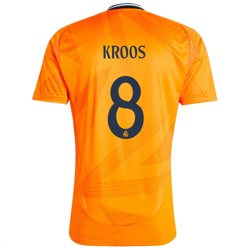 Niño Fútbol Camiseta Toni Kroos #8 Naranja 2ª Equipación 2024/25 Perú