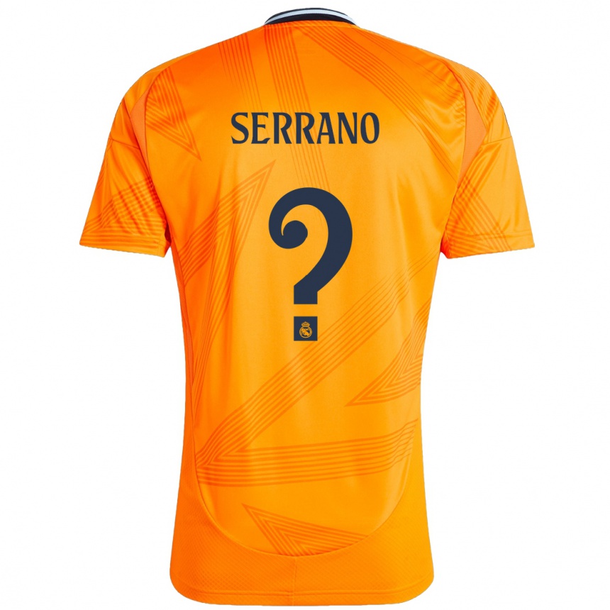 Niño Fútbol Camiseta David Serrano #0 Naranja 2ª Equipación 2024/25 Perú