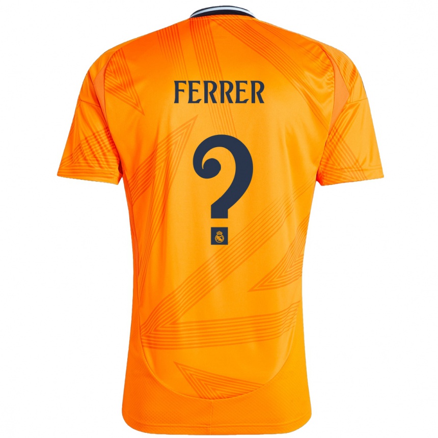 Niño Fútbol Camiseta Pau Ferrer #0 Naranja 2ª Equipación 2024/25 Perú