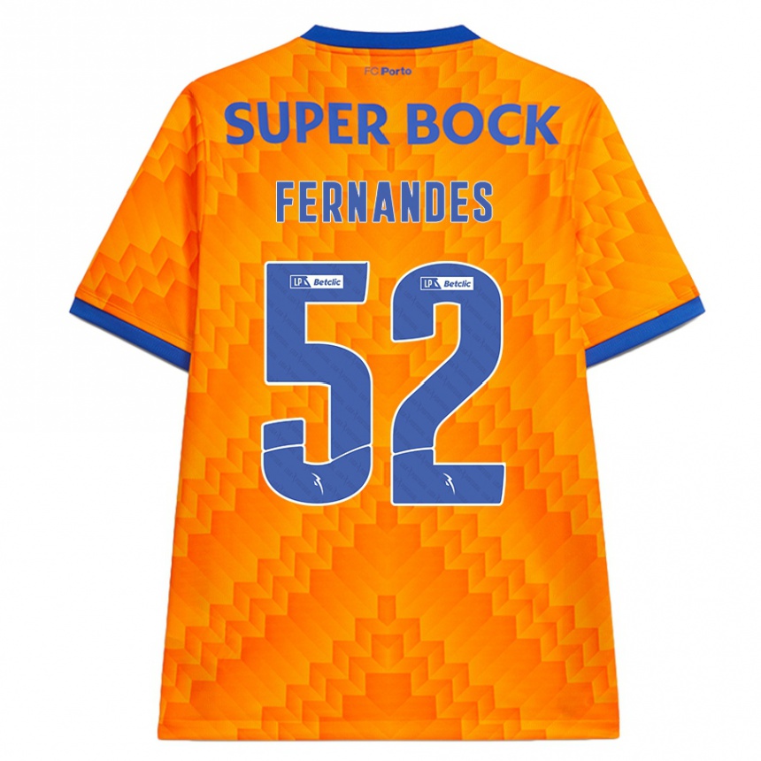 Niño Fútbol Camiseta Martim Fernandes #52 Naranja 2ª Equipación 2024/25 Perú