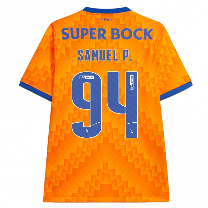 Niño Fútbol Camiseta Samuel #94 Naranja 2ª Equipación 2024/25 Perú