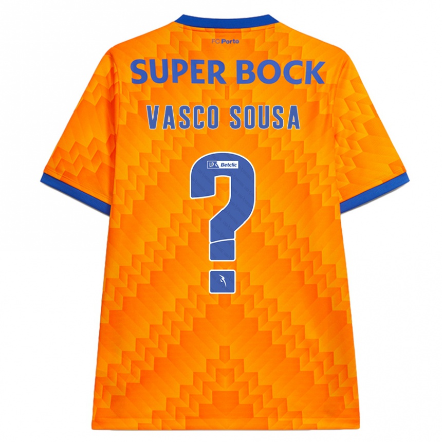 Niño Fútbol Camiseta Vasco Sousa #0 Naranja 2ª Equipación 2024/25 Perú