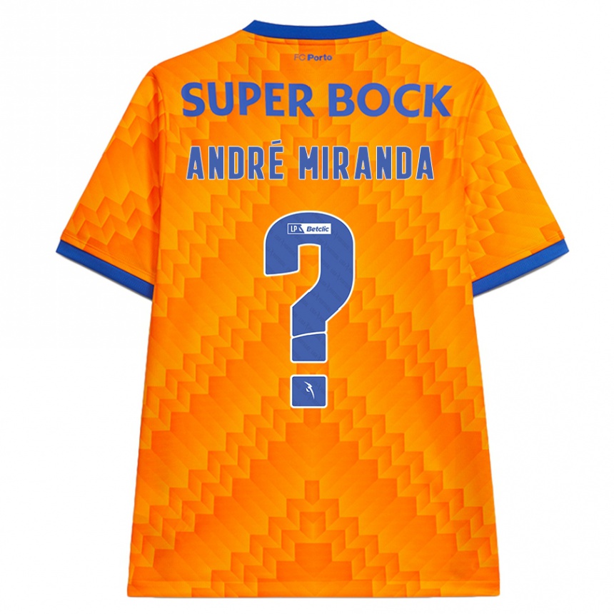 Niño Fútbol Camiseta André Miranda #0 Naranja 2ª Equipación 2024/25 Perú