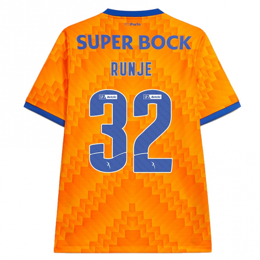 Niño Fútbol Camiseta Roko Runje #32 Naranja 2ª Equipación 2024/25 Perú