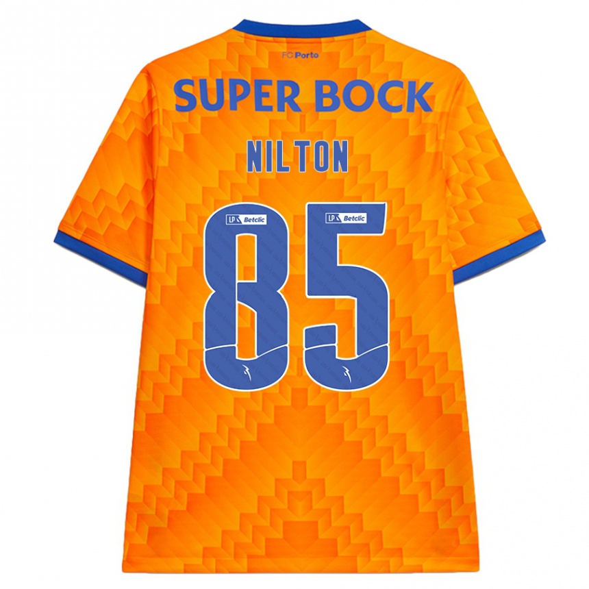 Niño Fútbol Camiseta Nilton #85 Naranja 2ª Equipación 2024/25 Perú