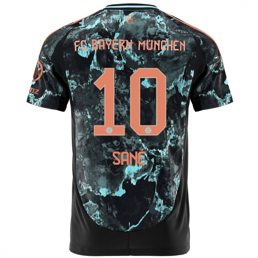 Niño Fútbol Camiseta Leroy Sane #10 Negro 2ª Equipación 2024/25 Perú