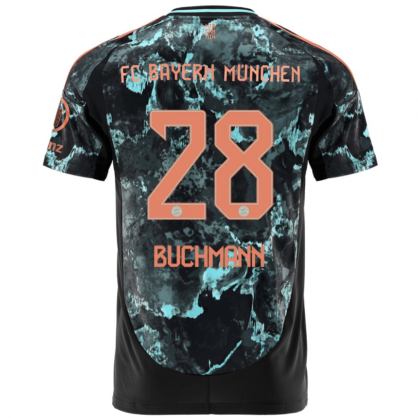 Niño Fútbol Camiseta Tarek Buchmann #28 Negro 2ª Equipación 2024/25 Perú