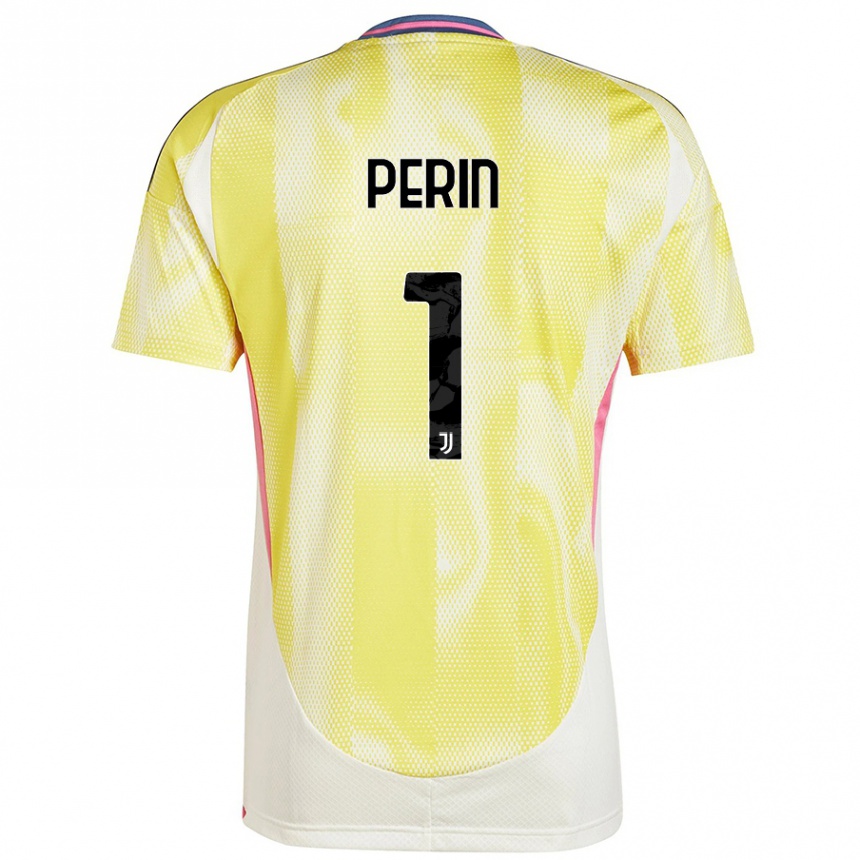 Niño Fútbol Camiseta Mattia Perin #1 Amarillo Solar 2ª Equipación 2024/25 Perú