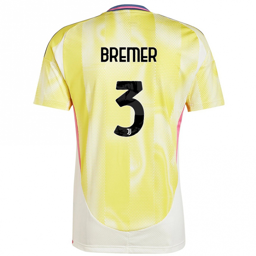 Niño Fútbol Camiseta Bremer #3 Amarillo Solar 2ª Equipación 2024/25 Perú