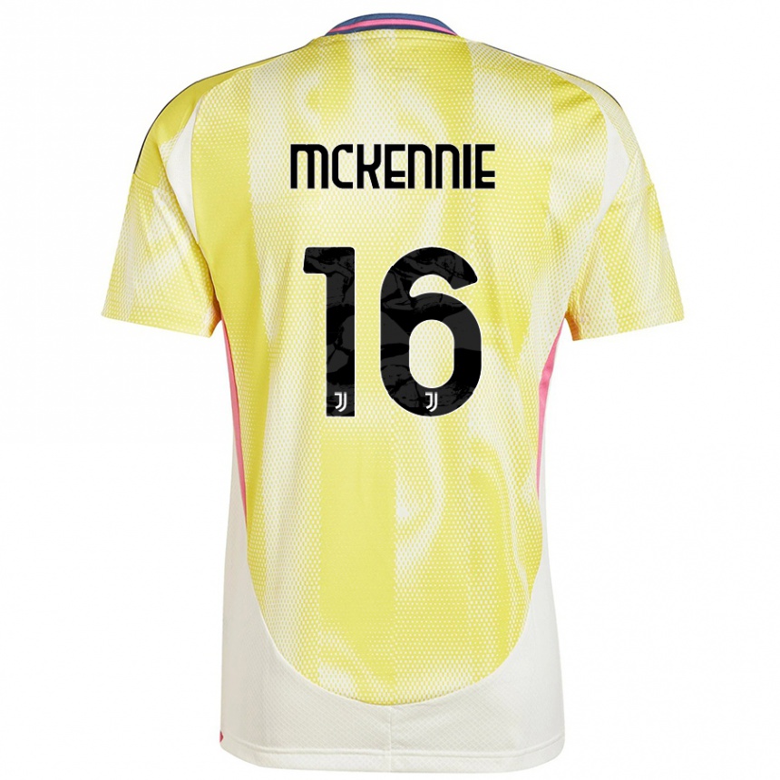 Niño Fútbol Camiseta Weston Mckennie #16 Amarillo Solar 2ª Equipación 2024/25 Perú