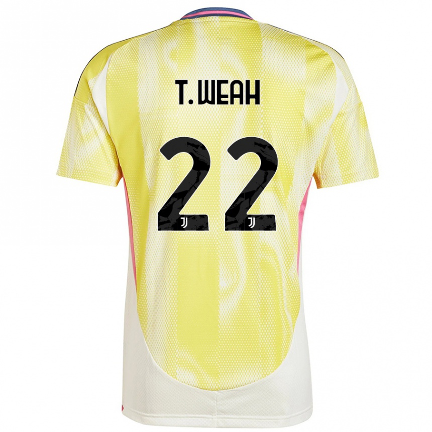 Niño Fútbol Camiseta Timothy Weah #22 Amarillo Solar 2ª Equipación 2024/25 Perú